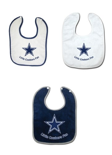 Dallas Cowboys 3 Pack Snap Bib Set