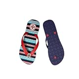 【TORY BURCH】トリーバーチ ビーチサンダル　FLIP FLOP 9.Navy/border[並行輸入品]