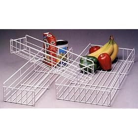 KV Pantry Rollout Unit Baskets 12" White