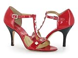 Michael Kors Marabelle Red T-Strap High Heel Sandals