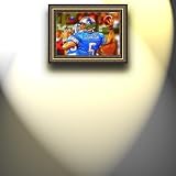 Completely Handpainted American Football Sport Painting, Custom Order FL3437, Oil on Canvas, with Option to Paint Jerry, Brett & Co. from Any Other Favorite Photograph or Picture, Unframed, Size 27'' x 40" inches