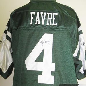 Brett Favre Signed New York Jets Green Jersey