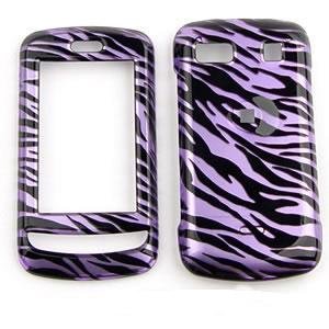 PURPLE ZEBRA PRINT DESIGN SNAP-ON FACEPLATE CASE CELL PHONE COVER FOR LG XENON GR500