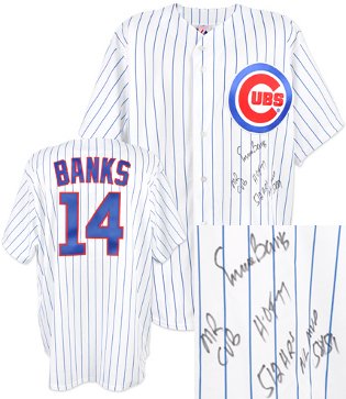 Ernie Banks Signed Chicago Cubs Jersey - 512 HRs