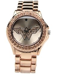 Wonder Woman Watch RoseGold with Light Peach Toned Stones (WOW 8008)