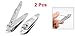 uxcell 2 Pcs Metal Side Fingernail Cutter Trimmers Silver Tone