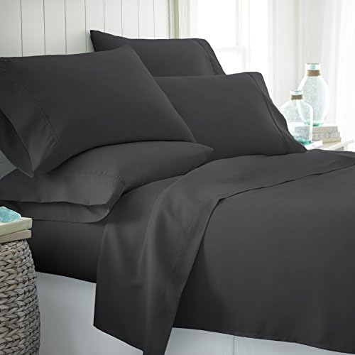 Egyptian Quality Bed Sheet Set - 1800 Hotel Collection With Deep Pockets, Wrinkle &amp; Fade Resistant, Hypoallergenic Sheet &amp; Pillow Case Set (Twin, Black)