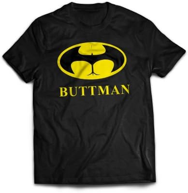 Lopopo Funny Butt-Man Inspired Super Hero T Shirts, White, XXL