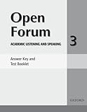 Open forum : academic listening and speaking. 3