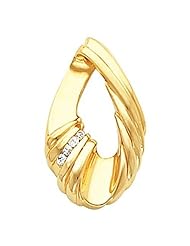 18K Yellow Gold Diamond Pendant/Slide - 0.10 Ct. -- LIFETIME WARRANTY