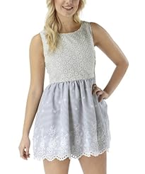 Cotton/Polyamide/Polyester Lace Embroidered  Dress