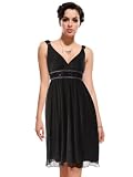 Ever Pretty Double V Neck Empire Line Knee-length Party Dress 27129