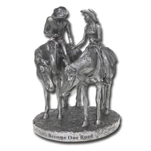 bride and groom on horseback