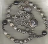 Anglican Prayer Beads of Silver Jasper & Canterbury Cross