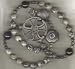 Anglican Prayer Beads of Silver Jasper & Canterbury Cross