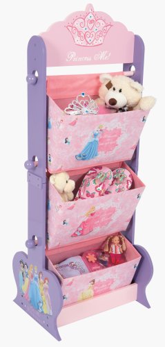 Childrens Toyshop  Toys : Disney Princess Hearts And Crowns Free Standing Unit With Fabric Storerage