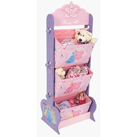 Disney Princess Hearts And Crowns Free Standing Unit With Fabric Storage