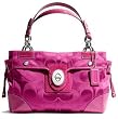 Coach Signature Peyton Sateen Carryall Satchel Bag Purse Tote