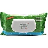 Seventh Generation Free & Clear Baby Wipes with easy open top, 64 count packs (pack of 12) (768 wipes)