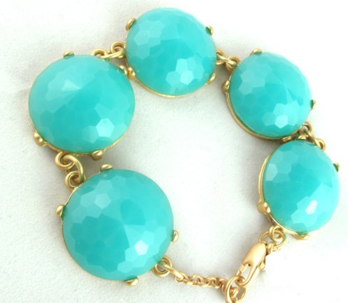 Color Bubble BIB Statement Beads Drop Beautiful Bracelet- Turquoise