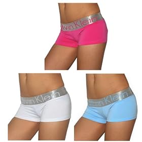 Buy 3 PACK: Ladies Calvin CK Klein Steel Cotton Boxer Brief by Calvin Klein
