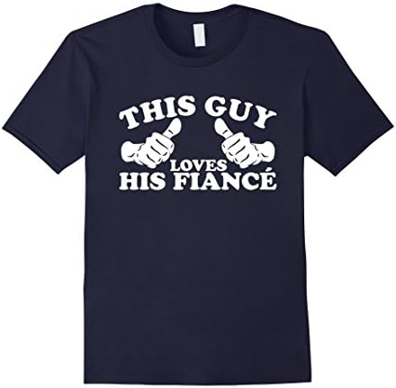 Men's This Guy Loves His Fiance Shirt XL Navy