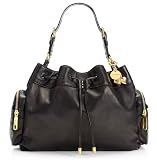 Juicy Couture Double Dare Drawstring Hobo Bag, Black