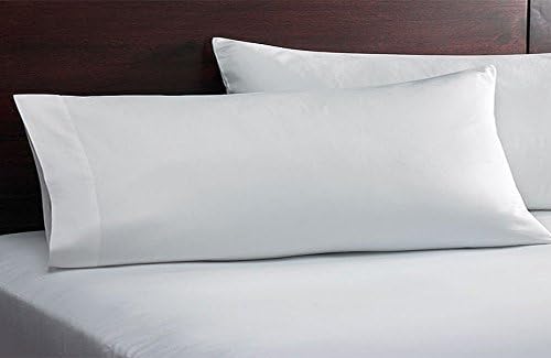 Queen King Bedding Luxury Egyptian Cotton 600 TC "One Fitted Sheet & Two Pillow Cases" Pocket Depth + 8 Inch, (White Solid, Queen Size)