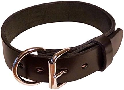 Pitbull &amp; Large Breeds Leather Dog Collar - Free Personalization - Pet Training (Black, 1.5" Width Fits 20-23" Neck)