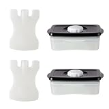 Plastic Food Storage Set with Chiller Ice Packs (Black 16 oz)
