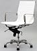 Malibu Mid Back Office Chair in White Leatherette