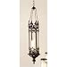 Metal & Glass Hanging Pillar Holder 43 Inches High