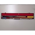 JUNIOR 2 PIECE CUE BOX SET INCLUDING 48" CUE, HARD CASE, CHALK, TIP SHAPER AND CLOTH **