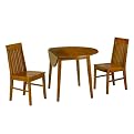Drop Leaf Table and 2 Mission Style Chairs Oak