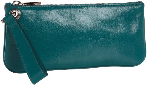 HOBO INTERNATIONAL Zoe Wristlet Wallet,Teal,one size