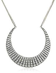 LYRALOVESTAR by crystal streets "Eclipse Evening" Safiya Silver Oxidized Plated Swarovski Crystal Pave Necklace