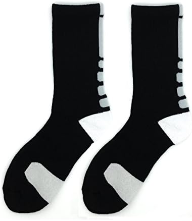SpankY Men's Athletic Patterned Cushioned Crew Socks Basketball Performance Series 3 (2-Pack)
