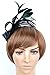 AM CLOTHES Fascinators Hat for Women with Hair Clip Tea Party Derby Black