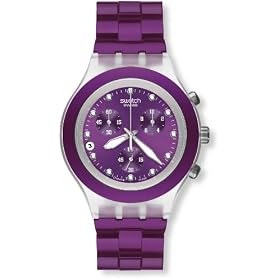 Swatch Svck4048ag Full Blooded Blueberry Ladies Watch
