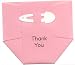 12 Pink Diaper Baby Thank You Cards - Baby Gift or Baby Shower Thank You Notes with Envelopes