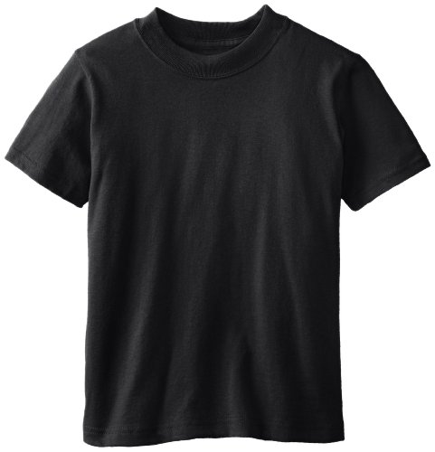 Soffe Big Boys' Mid Weight Tee, Black, Large