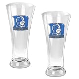 Duke Blue Devils 2pc 19oz Pilsner Glass Set NCAA College Athletics
