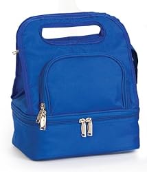 Pack of 2 Fully Insulated Lunch Bags w/ Food Storage Container - Royal Blue