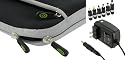 2n1 Combo - Dell Inspiron Mini 9 Inch 8.9 Inch Netbook Neoprene Sleeve SlipCase and AC Adapter Charger (Invisible Zipper Dual-Pocket - Black)