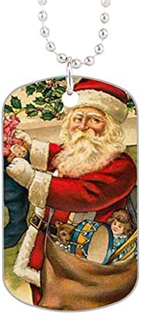 Diweina Vintage Santa Stuffs Stockings Christmas Pack Of Pet Tags