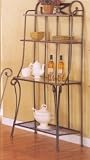 Light Bronze Wine Rack With Glass Shelves