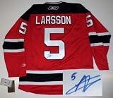 Adam Larsson Signed New Jersey Devils Jersey Real Rbk Coa