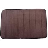 Townhouse Rugs Luxurious 17-Inch by 24-Inch Memory Foam Bath Rug, Brown