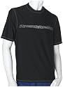 Speedo Men's Fashion Nylon Spandex Script Chestband Swim Tee Loose Fit Rashguard
