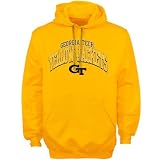 Georgia Tech Yellow Jackets Gold Arch Lettering Hoody Sweatshirt